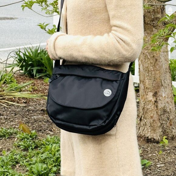 L.L. Bean Handbags - L.L. Bean Boundless Expandable Crossbody Bag Black w/ Multi Zippered Pockets